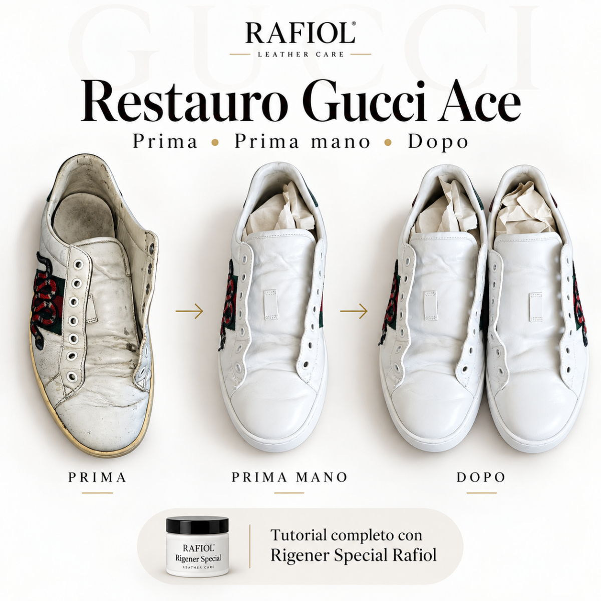Kit Completo Rigenerazione Scarpe in Pelle – Rigener Special Rafiol + Finitura + Stucco - immagine 2