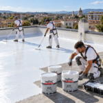 Applicazione della membrana R68 Rafiol su una terrazza